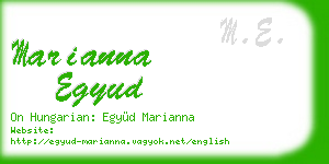 marianna egyud business card