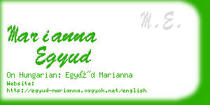 marianna egyud business card